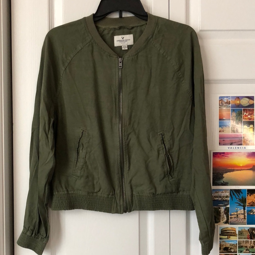 Army Green Bomber Jacket